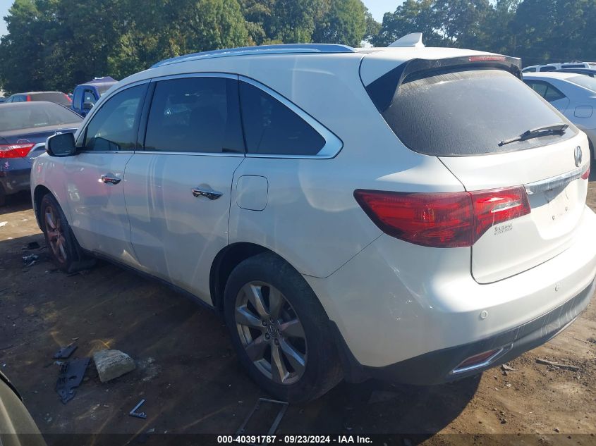 2016 Acura Mdx Advance Entertainment Packages/Advance Package VIN: 5FRYD4H96GB047142 Lot: 40391787