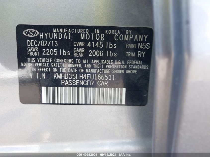 KMHD35LH4EU166511 2014 Hyundai Elantra Gt