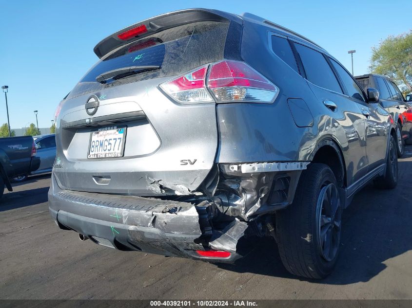 2016 Nissan Rogue Sv VIN: KNMAT2MT9GP679439 Lot: 40392101