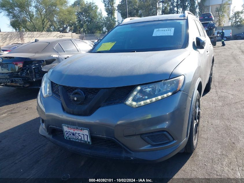 2016 Nissan Rogue Sv VIN: KNMAT2MT9GP679439 Lot: 40392101