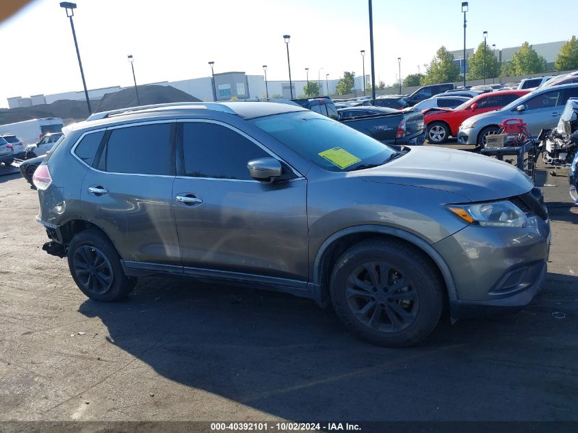 2016 Nissan Rogue Sv VIN: KNMAT2MT9GP679439 Lot: 40392101