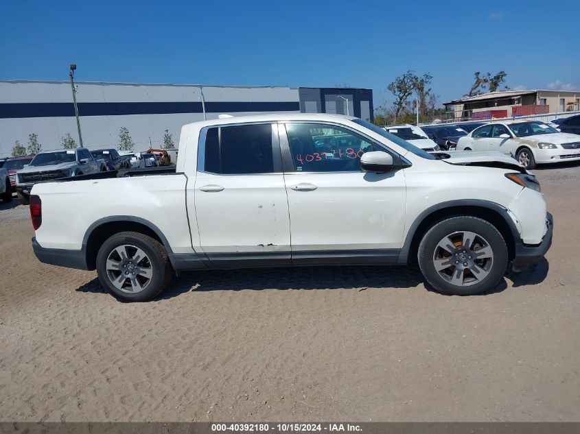 2017 Honda Ridgeline Rtl VIN: 5FPYK2F58HB011487 Lot: 40392180