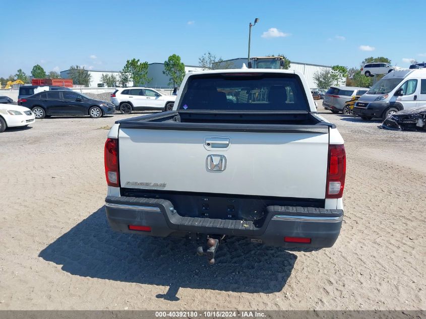 2017 Honda Ridgeline Rtl VIN: 5FPYK2F58HB011487 Lot: 40392180