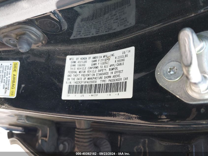 1HGCR2F78FA025638 2015 Honda Accord Ex