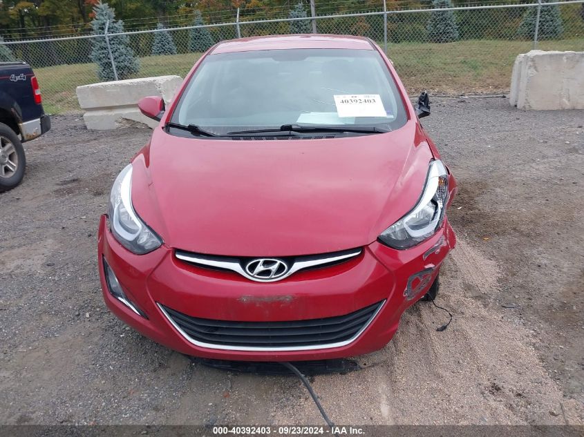 2016 Hyundai Elantra Se VIN: KMHDH4AE1GU518242 Lot: 40392403