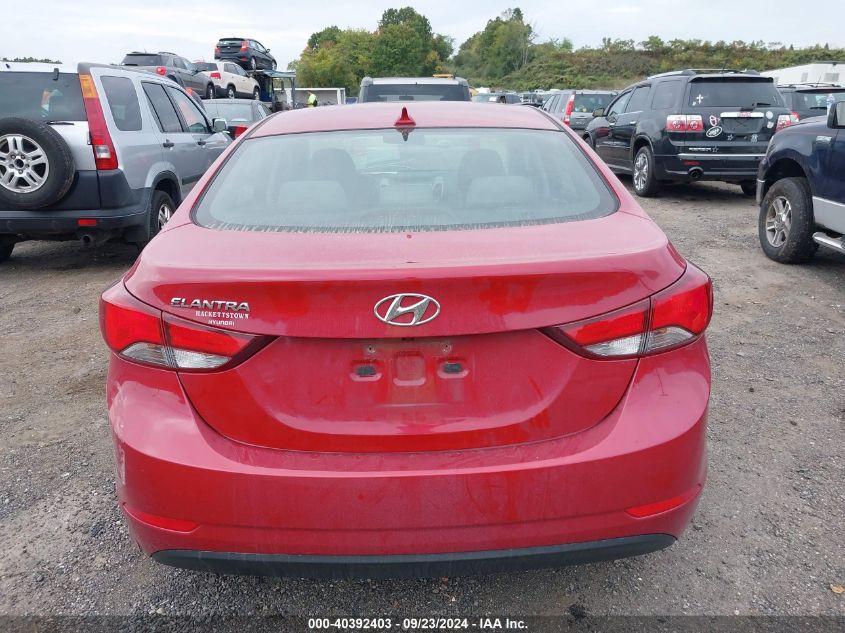 2016 Hyundai Elantra Se VIN: KMHDH4AE1GU518242 Lot: 40392403