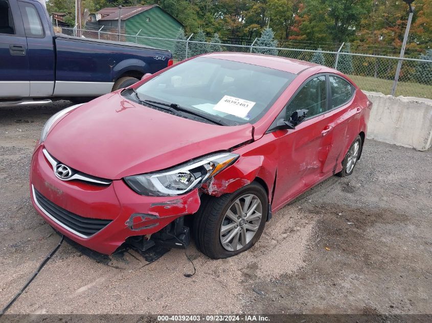 2016 Hyundai Elantra Se VIN: KMHDH4AE1GU518242 Lot: 40392403