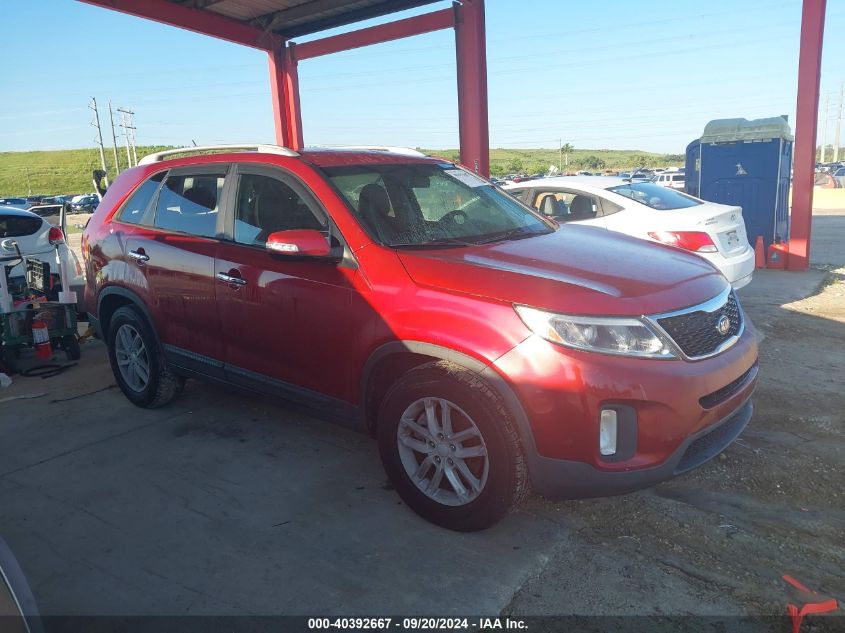 2014 Kia Sorento Lx VIN: 5XYKT3A69EG537696 Lot: 40392667