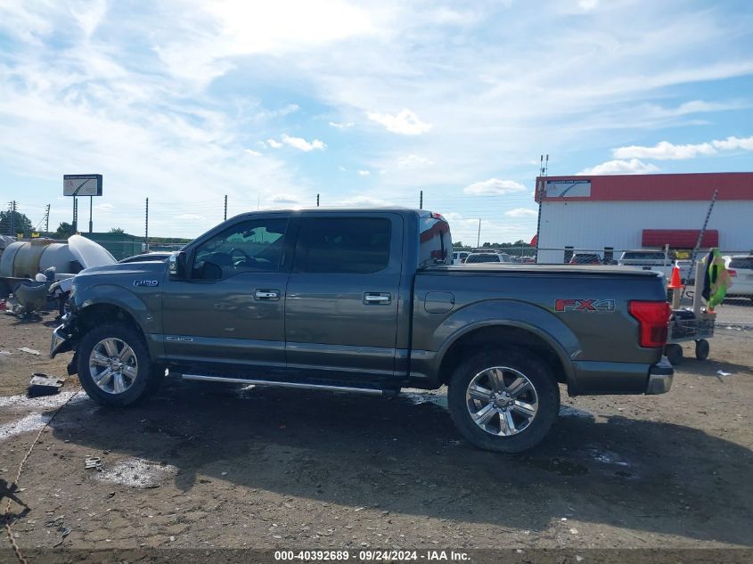 2018 Ford F-150 Lariat VIN: 1FTFW1E10JFE17536 Lot: 40392689