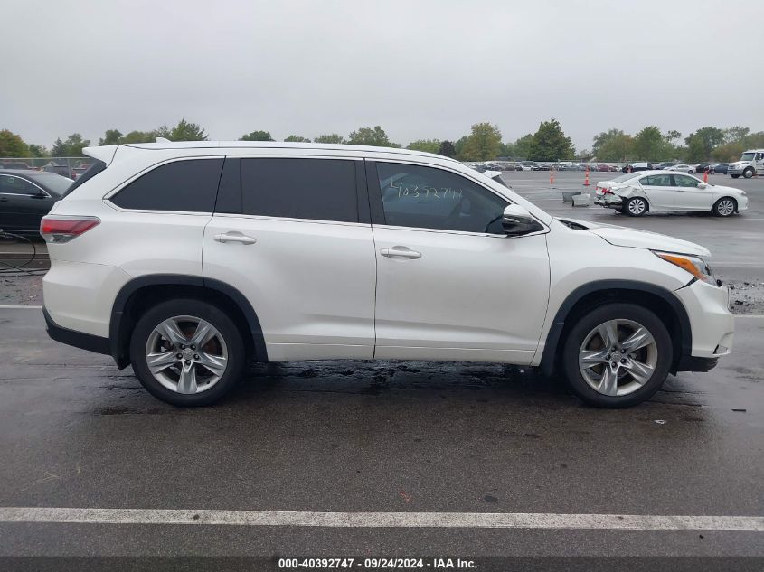 2015 Toyota Highlander Limited/Ltd Platinum VIN: 5TDDKRFH0FS081293 Lot: 40392747