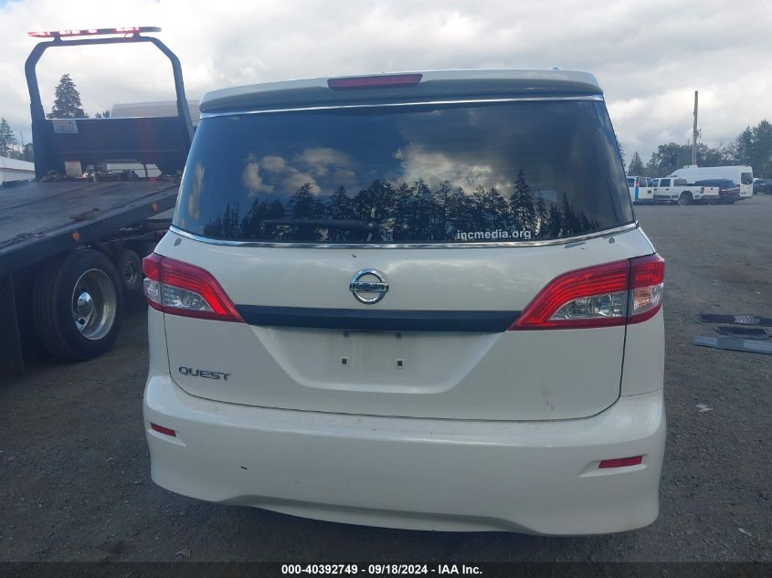 2014 Nissan Quest S VIN: JN8AE2KP5E9102137 Lot: 40392749