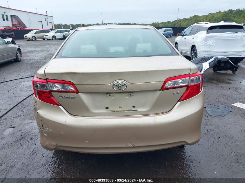 2012 Toyota Camry Le VIN: 4T1BF1FKXCU068787 Lot: 40393089