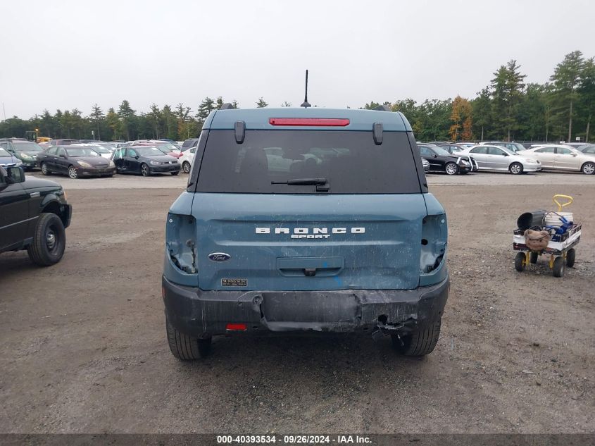 2022 Ford Bronco Sport Big Bend VIN: 3FMCR9B64NRD75756 Lot: 40393534