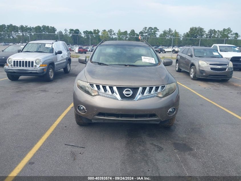 2009 Nissan Murano Sl VIN: JN8AZ18U39W021396 Lot: 40393574