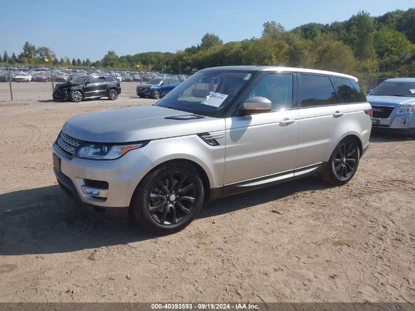 2016 Land Rover Range Rover Sport 3.0L V6 Supercharged Hse VIN: SALWR2PF3GA656857 Lot: 40393593