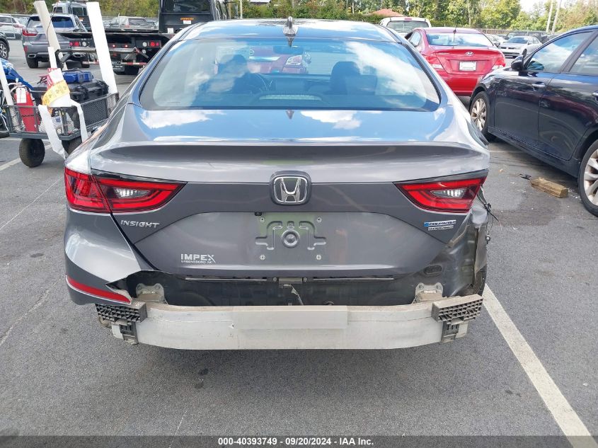 2019 Honda Insight Touring VIN: 19XZE4F93KE024826 Lot: 40393749