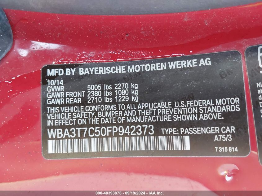 WBA3T7C50FP942373 2015 BMW 435I xDrive