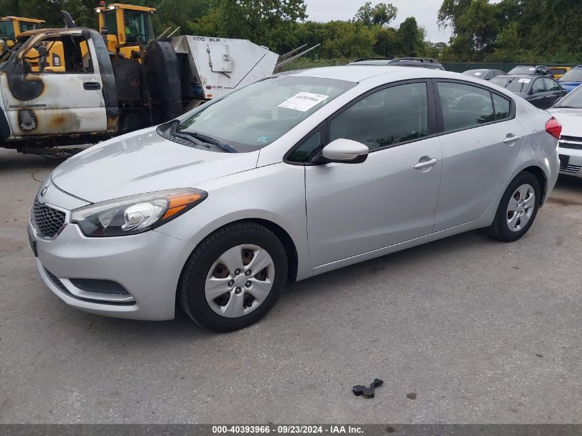 KNAFK4A62G5486514 2016 KIA FORTE - Image 2