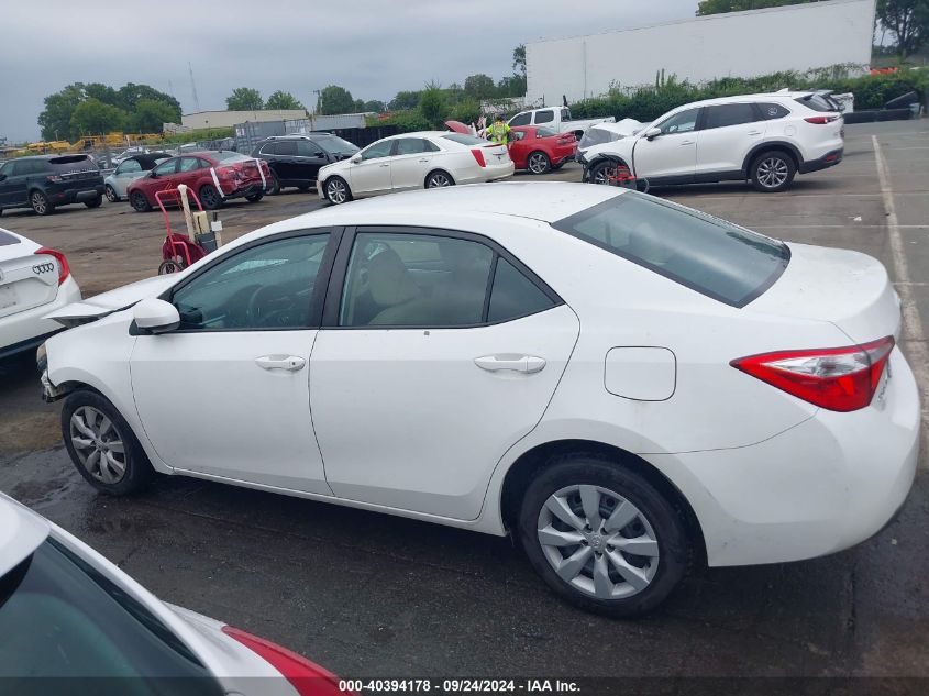 2016 Toyota Corolla Le VIN: 5YFBURHE6GP490302 Lot: 40394178