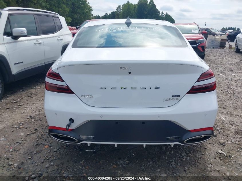 2023 Genesis G70 3.3T Rwd VIN: KMTG54TE6PU133591 Lot: 40394205