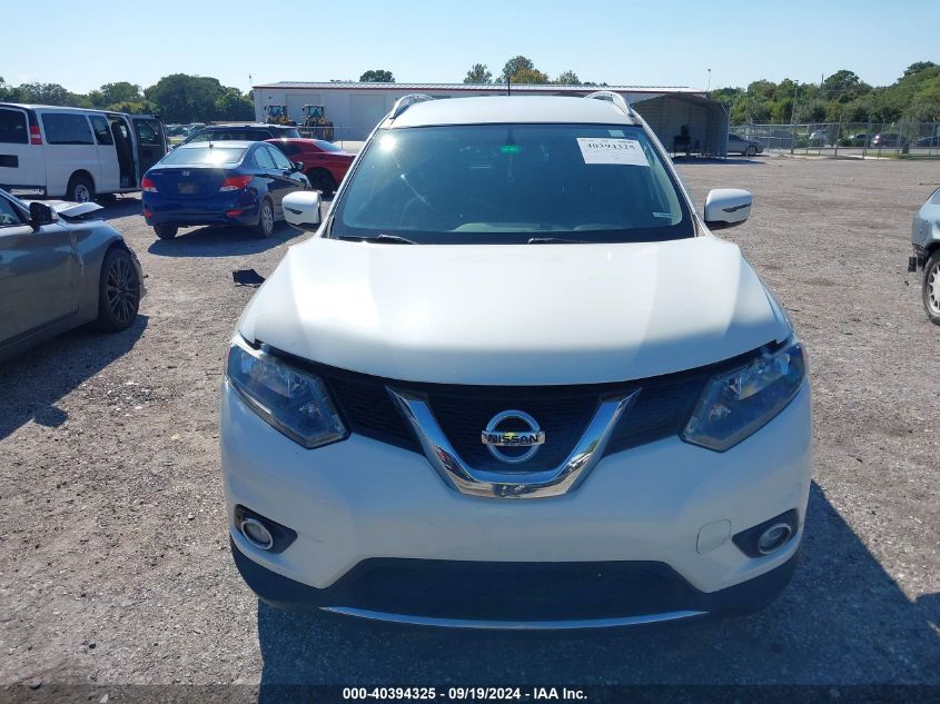 2016 Nissan Rogue Sv VIN: KNMAT2MT1GP643891 Lot: 40394325