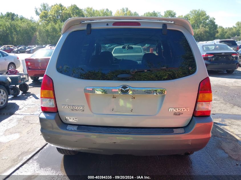 2002 Mazda Tribute Es V6/Lx V6 VIN: 4F2YU09102KM11828 Lot: 40394335