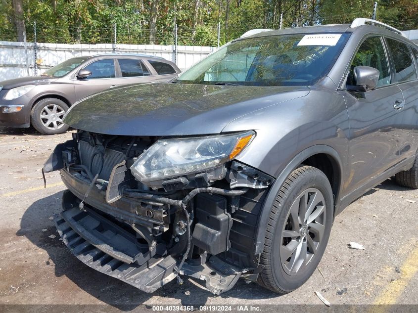 2016 Nissan Rogue Sl VIN: 5N1AT2MV3GC879799 Lot: 40394368