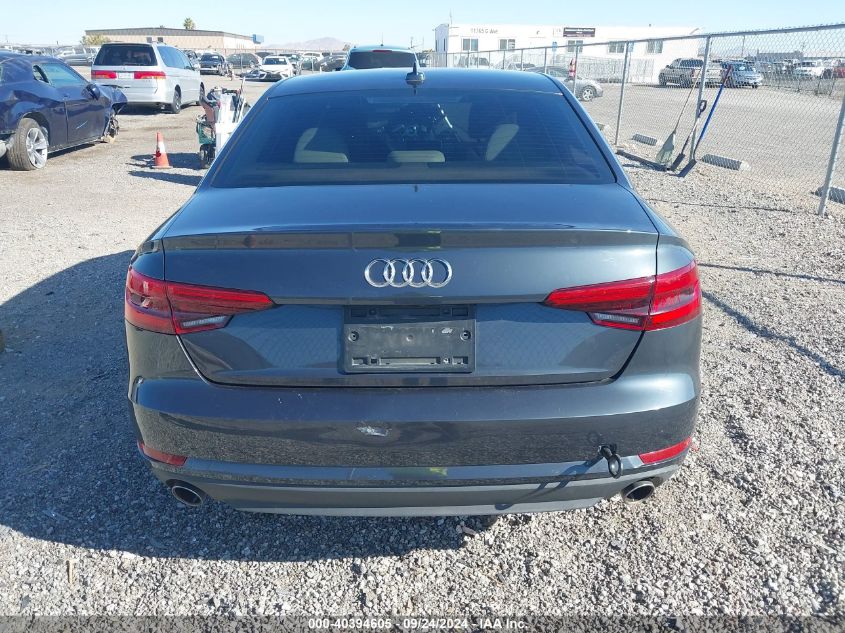 2017 Audi A4 Premium VIN: WAUGNAF44HN023762 Lot: 40394605