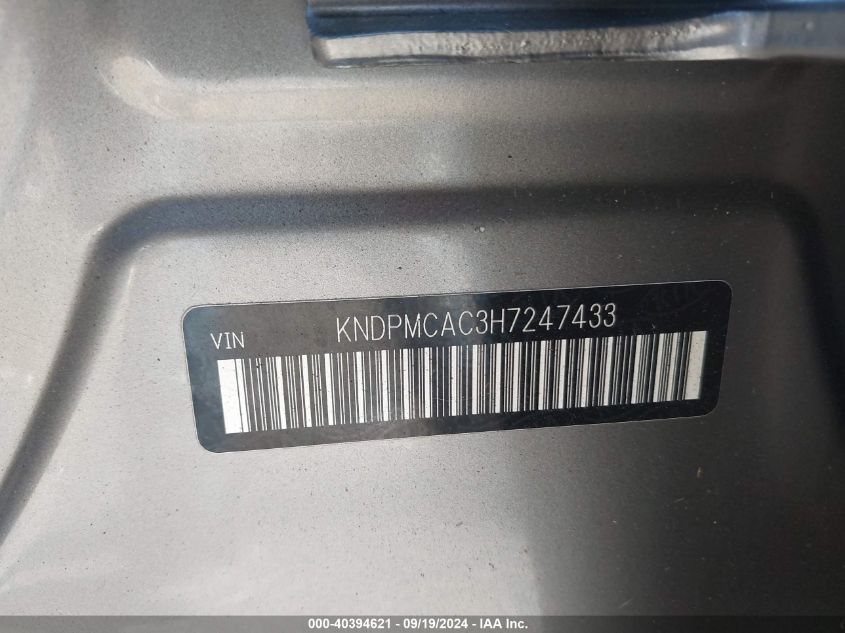 KNDPMCAC3H7247433 2017 Kia Sportage Lx