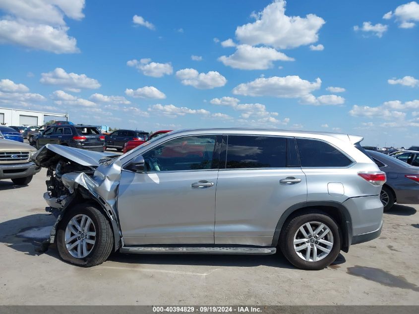 2016 Toyota Highlander Le VIN: 5TDZARFHXGS021838 Lot: 40394829