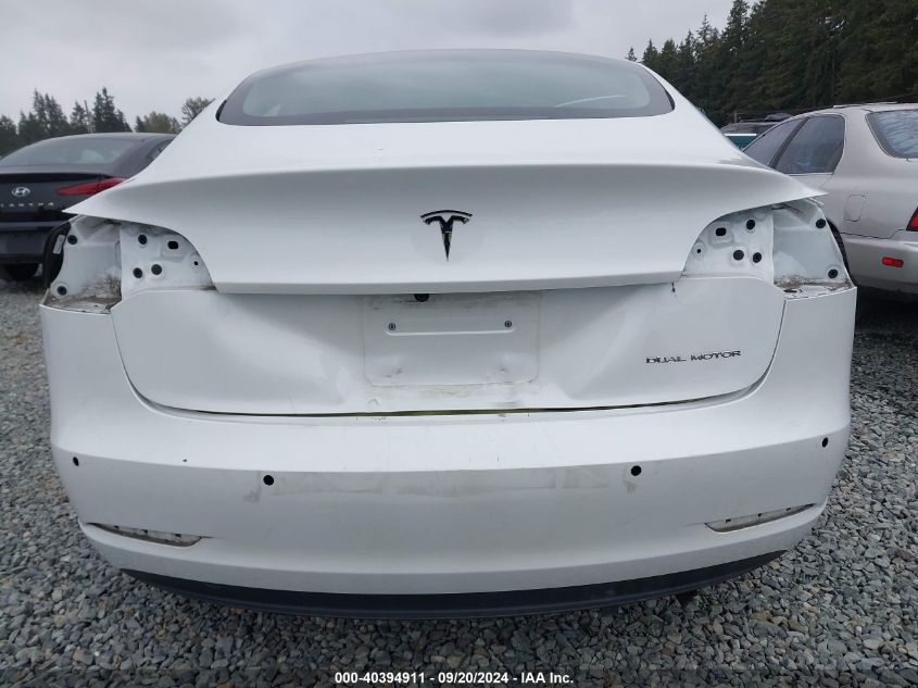 2021 Tesla Model 3 Long Range Dual Motor All-Wheel Drive VIN: 5YJ3E1EBXMF937945 Lot: 40394911