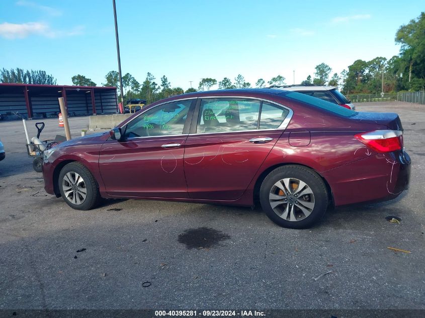 1HGCR2F38DA076292 2013 Honda Accord Lx