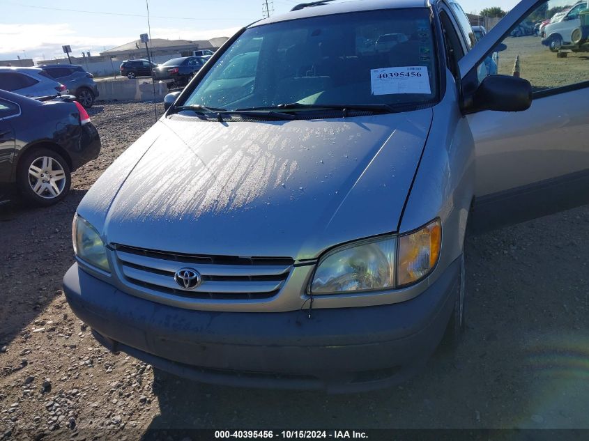 2001 Toyota Sienna Le VIN: 4T3ZF13C31U402559 Lot: 40395456