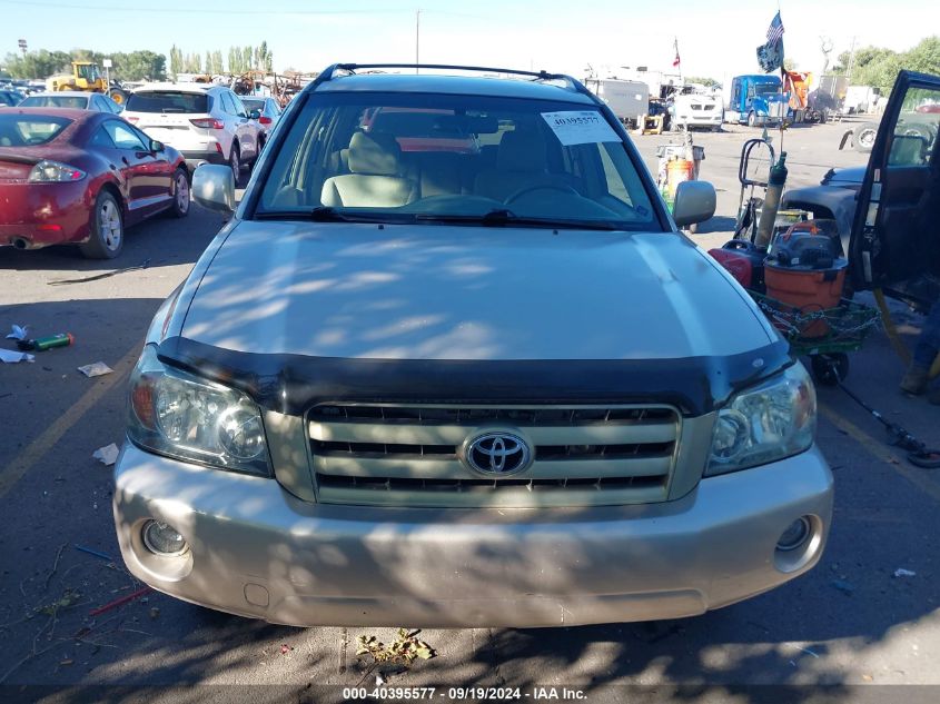 2005 Toyota Highlander V6 VIN: JTEDP21AX50061004 Lot: 40395577