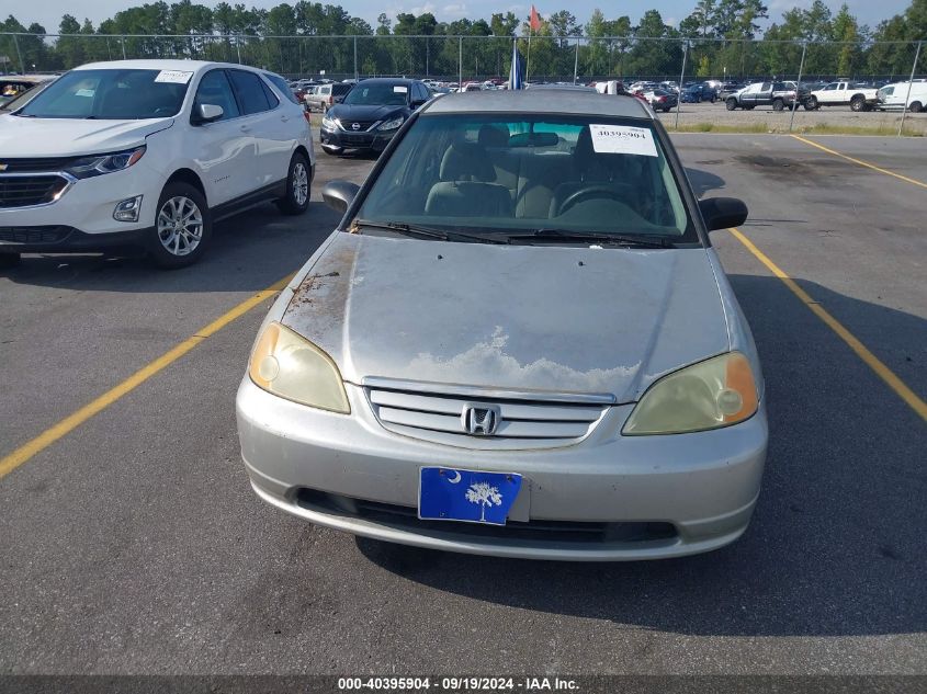 2003 Honda Civic Lx VIN: 2HGES165X3H616539 Lot: 40395904