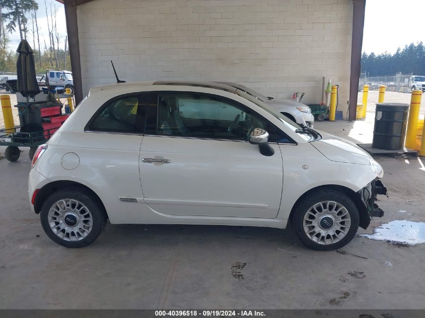 2012 Fiat 500 Lounge VIN: 3C3CFFCR0CT280586 Lot: 40396518