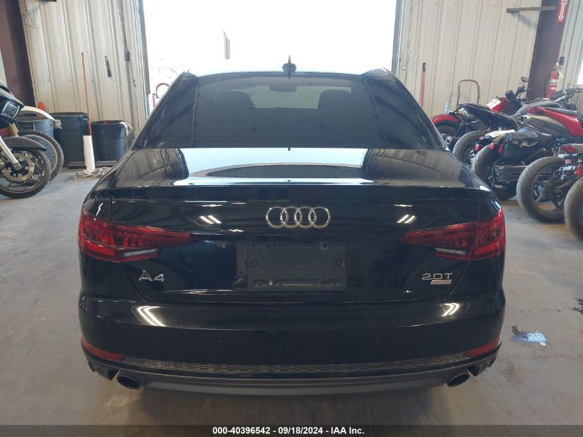 2018 Audi A4 2.0T Tech Ultra Premium/2.0T Ultra Premium VIN: WAULMAF42JA119663 Lot: 40396542