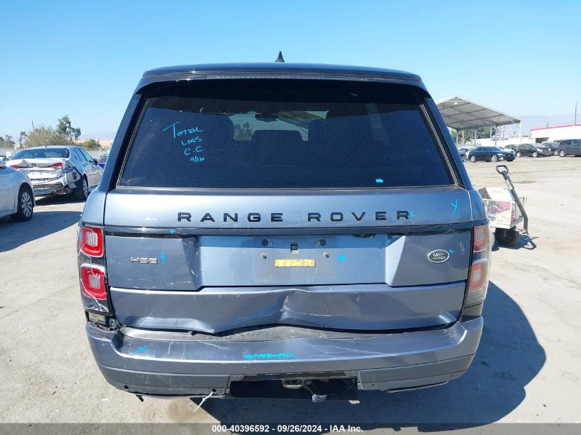 2019 Land Rover Range Rover Hse VIN: SALGS2SV7KA558043 Lot: 40396592