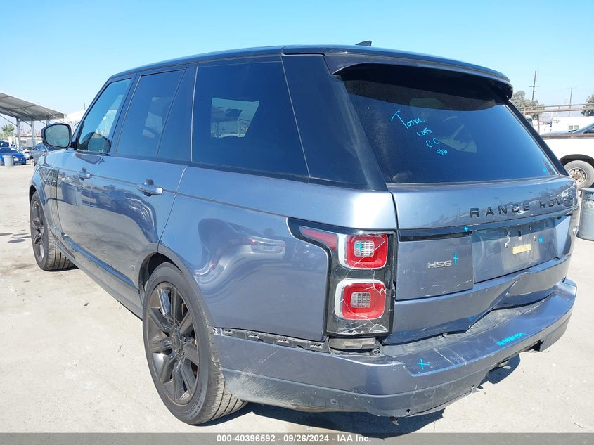 VIN SALGS2SV7KA558043 2019 LAND ROVER RANGE ROVER 3.0L V6 SUPERCHARGED HSE