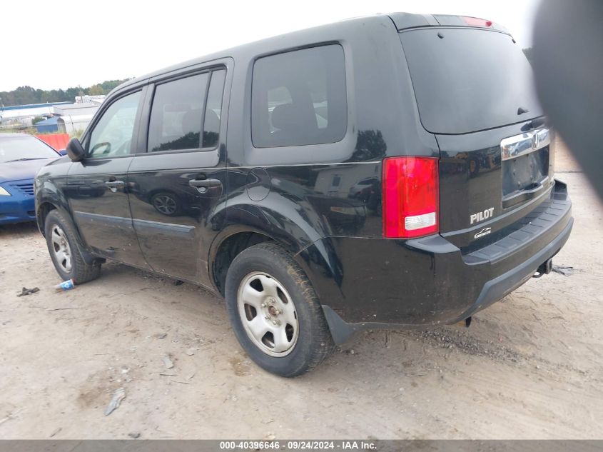 2010 Honda Pilot Lx VIN: 5FNYF4H29AB031717 Lot: 40396646