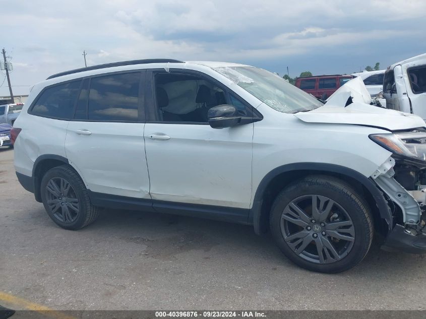 2022 Honda Pilot Sport VIN: 5FNYF5H30NB007519 Lot: 40396876