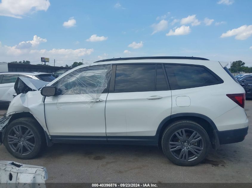 2022 Honda Pilot Sport VIN: 5FNYF5H30NB007519 Lot: 40396876