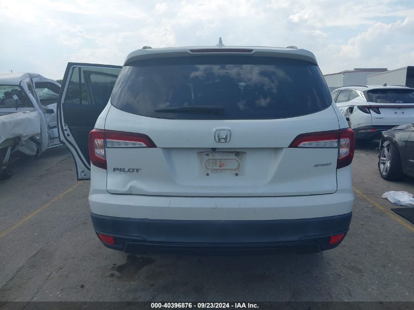 2022 Honda Pilot Sport VIN: 5FNYF5H30NB007519 Lot: 40396876