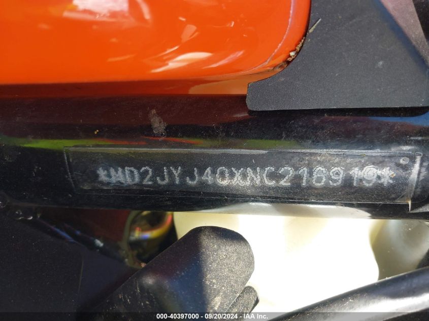 MD2JYJ40XNC216919 2022 Ktm 390 Rc