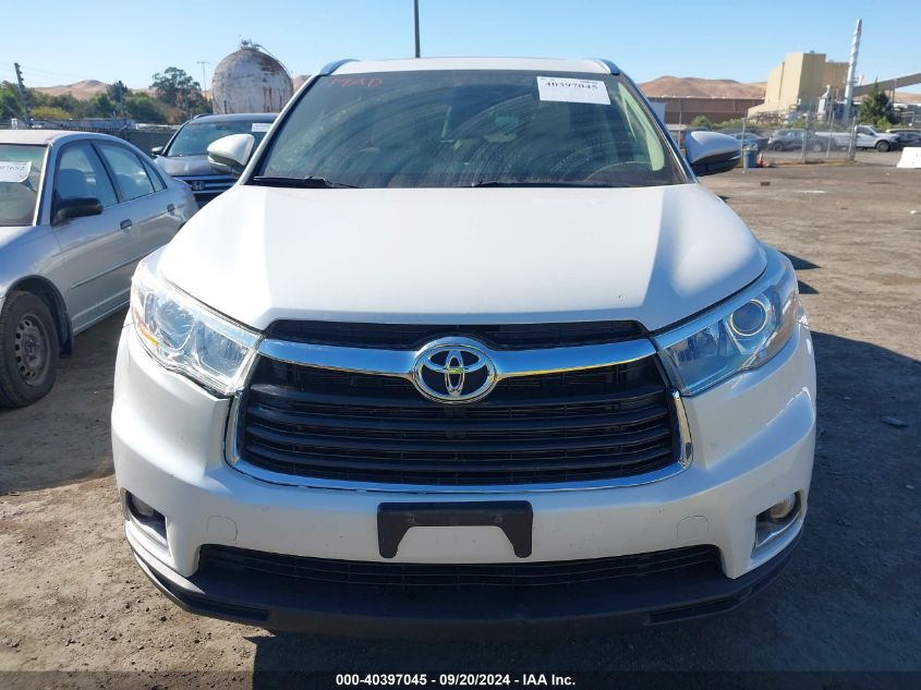 2014 Toyota Highlander Limited V6 VIN: 5TDDKRFHXES049000 Lot: 40397045