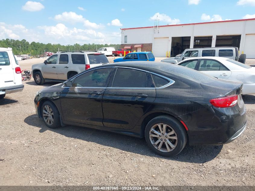 2015 Chrysler 200 Limited VIN: 1C3CCCAB1FN754837 Lot: 40397065