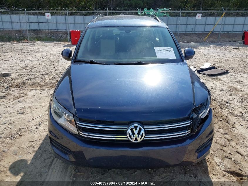 2016 Volkswagen Tiguan S VIN: WVGAV7AX8GW590526 Lot: 40397904