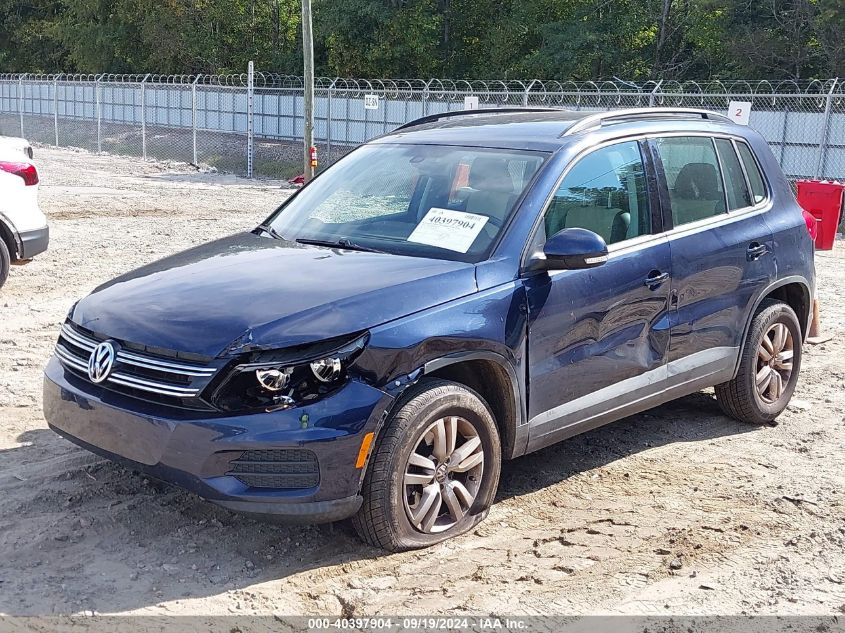 2016 Volkswagen Tiguan S VIN: WVGAV7AX8GW590526 Lot: 40397904