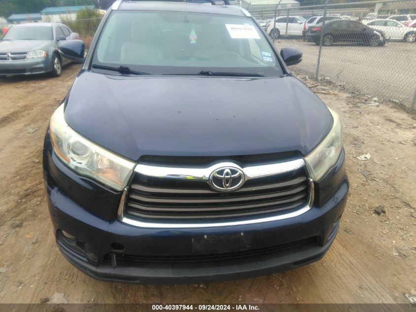 2015 Toyota Highlander Xle V6 VIN: 5TDJKRFH1FS210905 Lot: 40397944