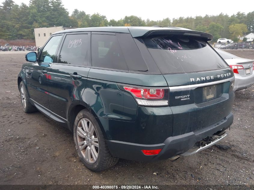 2014 Land Rover Range Rover Sport 3.0L V6 Supercharged Hse VIN: SALWR2WF7EA324452 Lot: 40398075